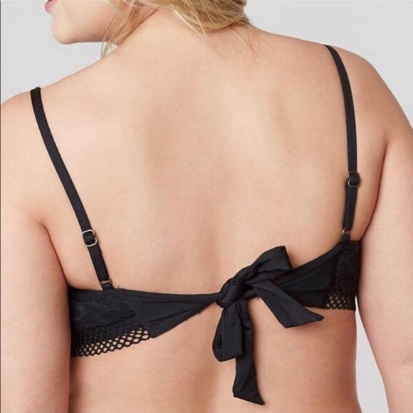 NWOT Becca 2XL black lace swim top - Picture 3 of 8